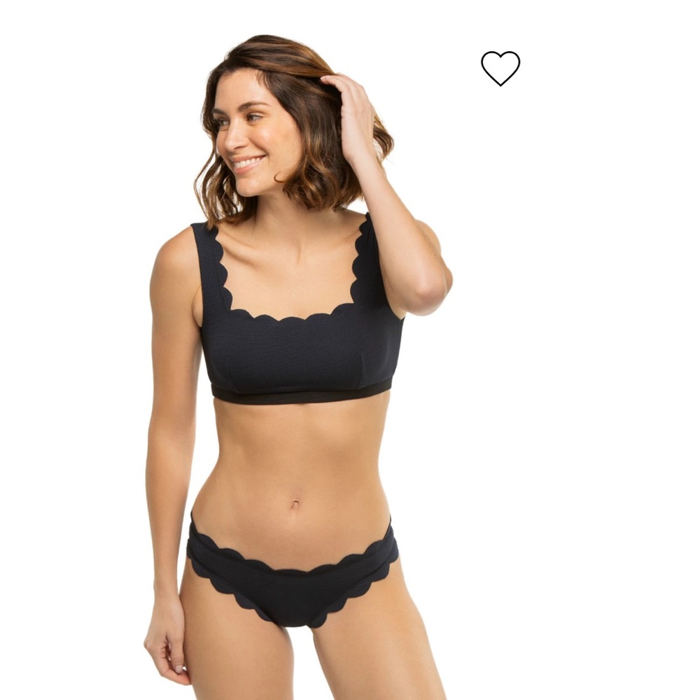 Misa Navy Scalloped Bikini Set